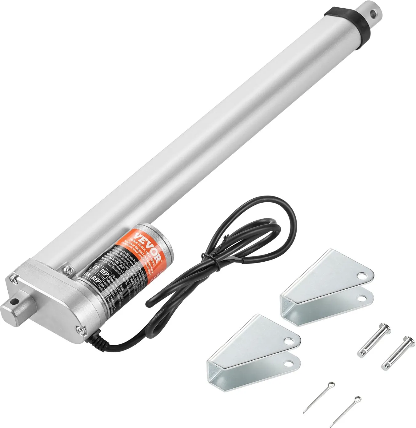 VEVOR 1500N Linear Actuator DC 12V Linearantrieb IP54 Elektrischer Linearmotor 300mm Hublänge Geräuschpegel ≤ 60dB Elektrische Türöffner 5mm/s Fahrgeschwindigkeit Lineartechnik Verstellantrieb