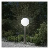 vidaXL Pollerleuchte Edelstahl 80 cm inkl. Bewegungsmelder IP44 grau/silber