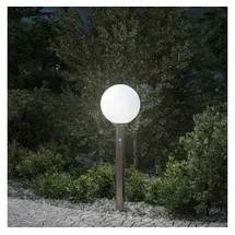 vidaXL Pollerleuchte Edelstahl 80 cm inkl. Bewegungsmelder IP44 grau/silber
