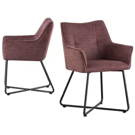B&D home Esszimmerstuhl BREIGHT (2er Set, - Merlot | Gr.: onesize
