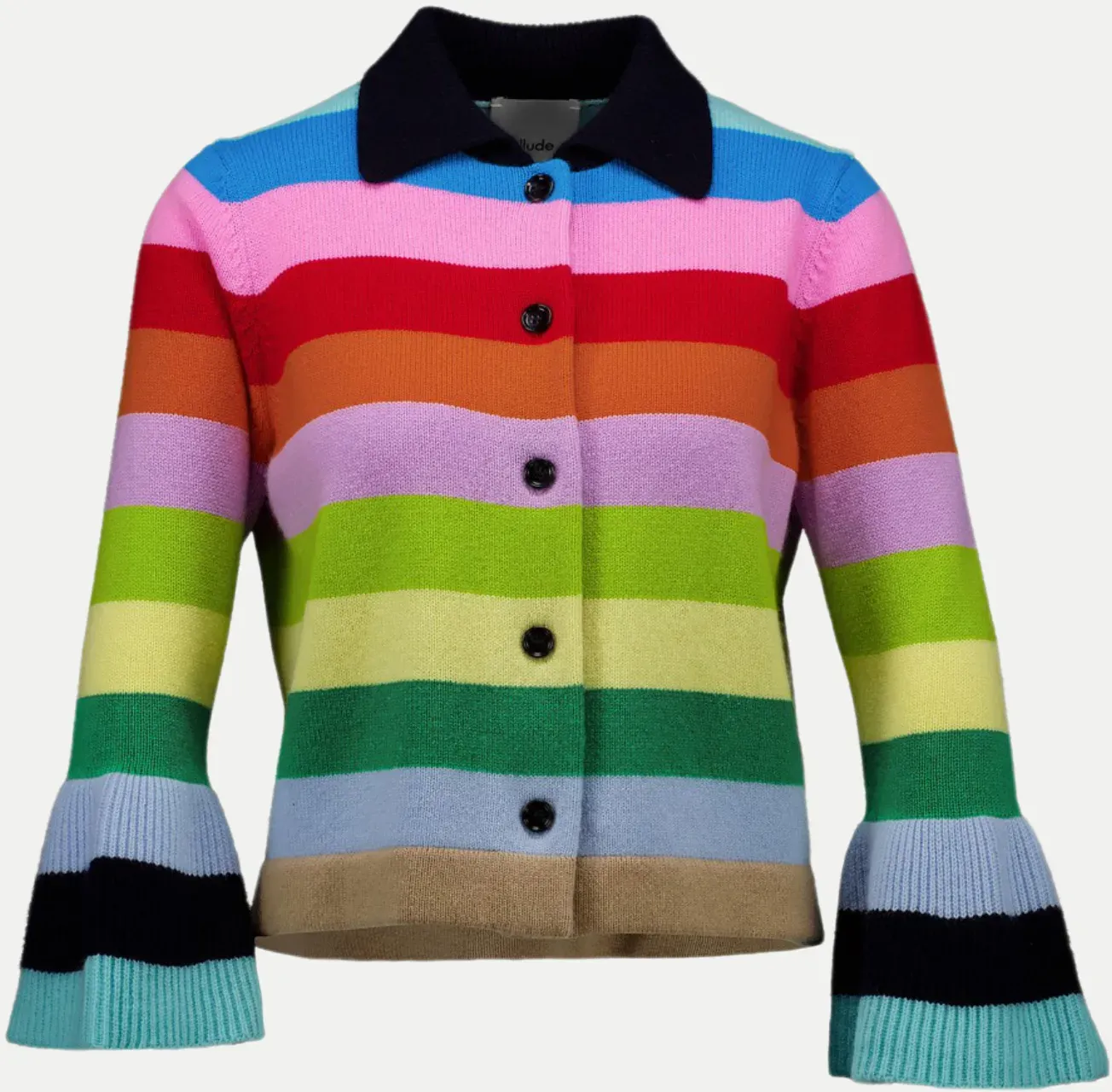 Langarm Cardigan Mehrfarbig M