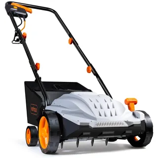 VonHaus Rasen-Vertikutierer/Aerator/Rechen Elektrisch 1500W, Zum Vertikutieren Und Rechen Von Rasen, Entfernt Filz, Moos Und Laub, Belüftet Den Boden, 30L Fangkorb, 4 Schnitthöhen, 32cm Arbeitsbreite