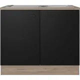 Flex-Well Spülenschrank Capri (2 St.), (B x H x T) 100 x 85 x 60 cm, inkl. Edelstahl-Einbauspüle