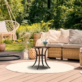 Relaxdays Gartentisch, + Balkontisch, Gartentisch 49 cm,