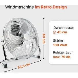 ProfiCare PC-VL 3066 WM Bodenventilator Chrom