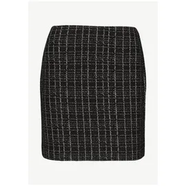 Comma, Minirock Damen Kariert Schwarz/ Silber 44
