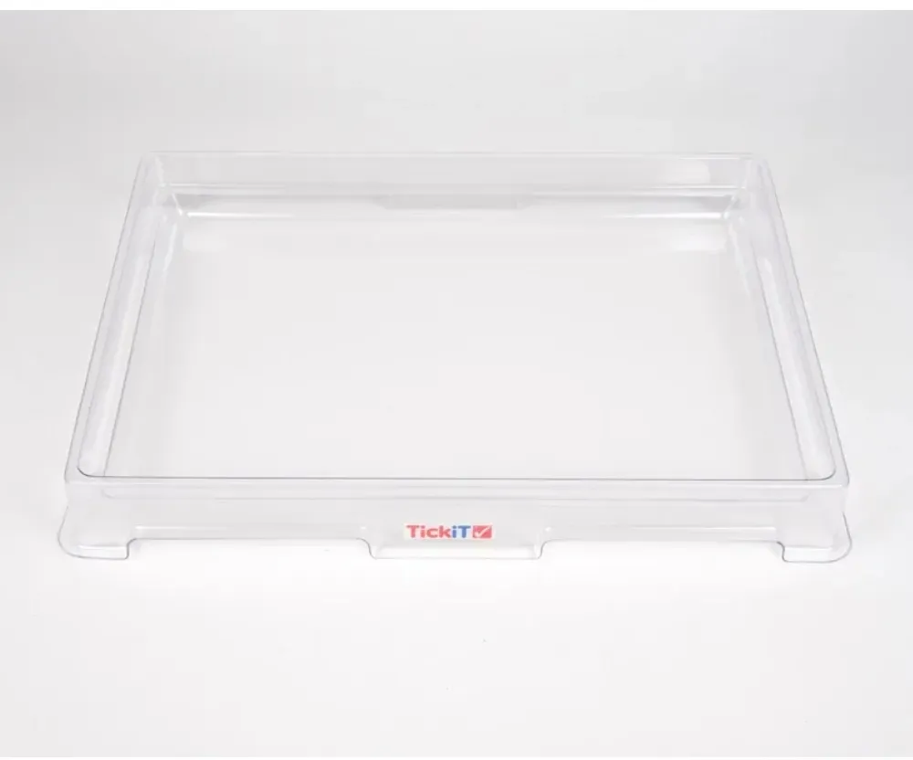 Transparente Spielschale fcr A3-Lichttafel 49x37x5,3 cm Kunststoff, hoher Rand - tickite - stapelbar, leicht zu reinigen