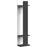 XORA Garderobenpaneel Graphit, Weiß, Holzwerkstoff, 50x207x31 cm, Hutablage, Kleiderstange, Garderobe, Garderobenpaneele, Garderobenpaneele