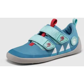 Affenzahn Barfußschuh Lucky Hai Hellblau / Rot 28