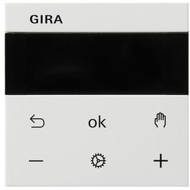 Gira System 3000 Raumtemperaturregler Display Reinweiß seidenmatt, Wandthermostat (5393 27)