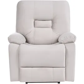 Beliani Sofa Set elektrisch verstellbar 6-Sitzer BERGEN Samtstoff Sandbeige mit Usb-anschluss