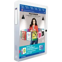 Oxford Heftbox Polyvision 4,0 cm transparent,