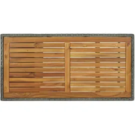 vidaXL 5-tlg. Gartenbar-Set mit Kissen Poly Rattan Grau