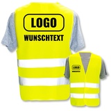 PixiPrints.com Persönliche Warnweste selbst gestalten mit eigenem Aufdruck * Bedruckt mit Name Text Bild Logo Firma * Anzahl: 20 Warnwesten * Farbe/Druck: Gelb/Rücken + rechte Brust - 20 Warnwesten