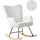 Beliani Schaukelsessel ARSET Cord 78 x 95 x 70 cm Cremeweiß