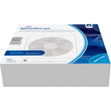 MediaRange BOX162 Papiertaschen für 1 Disc, mit klebender Lasche und Sichtfenster, 100er Pack klar