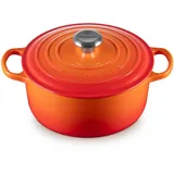 Le Creuset Signature Bräter 24 cm rund ofenrot