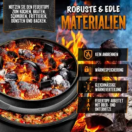 grillas Dutch Oven 9 l Gusseisen