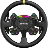 moza racing RS V2, Rund - Leder (33 cm), Lenkrad, Schwarz