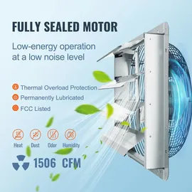 Vevor 40,6 cm Abluftventilator Aluminium