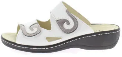 Longo Pantoletten Damen Modeschuh Bequemschuh weiß 37