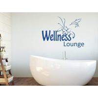 GRAZDesign Wandtattoo Bad Sprüche Wellness Lounge Türaufkleber Fliesenaufkleber - 41x30cm / 070 schwarz