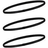 3 Stück Haarband Jungs Sport, Haarband Herren,Haarband Sport Kinder,Haarband Kinder Jungs Fussball Haarband Jungs,Elastisches Haarband rutschfeste Stirnbänder Kinder Haarbänder Damen Dünn-Schwarz