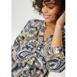 Aniston CASUAL Blusenkleid Paisley Blau/Beige 42