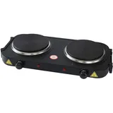DESKI Doppelkochplatte 2 x 1000 Watt schwarz