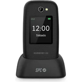 SPC Harmony 4G - Mobiles Klapphandy für Senioren, große Tasten, hörgerätekompatibel, Fernkonfiguration, SOS-Taste, hohe Klingellautstärke, Ladestation, Schwarz