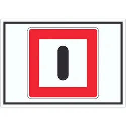 Gebot besondere Vorsicht walten zu lassen Aufkleber mit Symbol A6 (105x148mm)