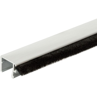 Zugluftstopper 2,6m Aluminium Silber Bürstendichtung 10mm Glas Glasschiebewand