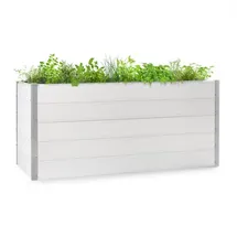 Blumfeldt Nova Grow Gartenbeet Hochbeet 195x91x100 cm WPC Holzoptik weiß