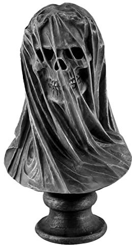 horror-shop Dark Veil Totenkopf Büste als Dekofigur 21 cm