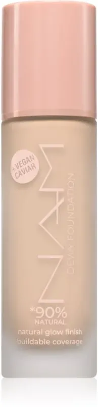 NAM Dewy langlebiges Flüssig Make-up mit Hyaluronsäure Farbton 02 Naked 30 ml