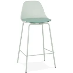Designhocker Metall | 41,5 cm Tiefe | Bequem Stylish Platzsparend | Türkis | Küchenstuhl | Kadima Design