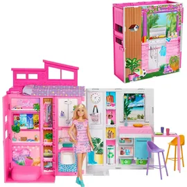 Barbie Ferienhaus Puppe und Spielset (HRJ77)