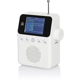 NEWTRO DAB STECKDOSENRADIO Color MIT BEWEGUNGSMELDER INKL. AKKU, portables Radio, ideales Badradio mit automatischer EIN- und Abschaltung, 4farb Display, USB-Ladebuchse, DAB+ Digitalradio, Wecker