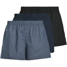 JACK & JONES Jacmilano Woven Boxers 3 Einheiten Vintage Indigo / Naval Academy / Schwarz S