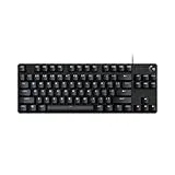 Logitech G413 TKL SE Mechanisches Gaming Tastatur - Kompakt. beleuchtete Tastatur mit taktilen mechanischen Schaltern, Anti-Ghosting, für Windows und macOS, Belgisches AZERTY Format - Schwarz