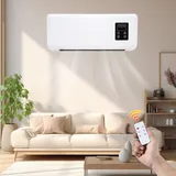 Mobile Klimaanlage ohne Abfluss, Wandventilator mit Fernbedienung, Split-Klimagerät, ohne Außeneinheit, konstante Temperatur, für Zuhause oder Büro (A)