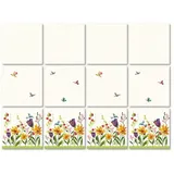 wall-art K&L Wall Art Fliesenaufkleber »Blumenwiese mit Vögeln«, selbstklebend