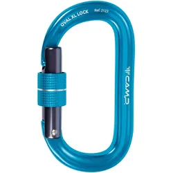 Karabiner Oval XL Lock BLAU|SCHWARZ NO SIZE