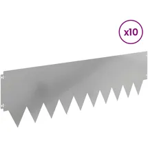 vidaXL Raseneinfassung 103 x 30 cm 10 Stück Silber
