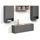 livinity® Wohnwand, Piave Anthrazit, 5 Teile
