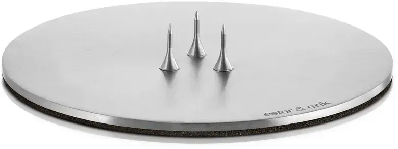 ester & erik - Kerzenteller, ⌀ 9 cm, silber / matt
