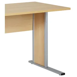 MÖBELPARTNER Schreibtisch Smileline V Buche