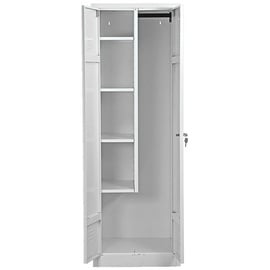 Gürkan Putzmittelschrank 112296 verkehrsweiß 60,0 x 50,0 x 180,0 cm, aufgebaut