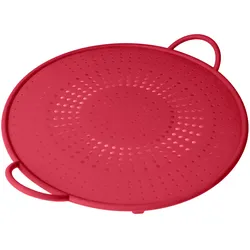 KUHN RIKON Spritzschutz Silikon gelocht 30 cm rot Spritzschutzdeckel