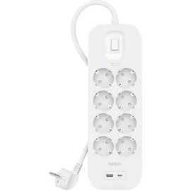 Belkin Steckdosenleiste 8-fach 2 m Weiß 1 St.